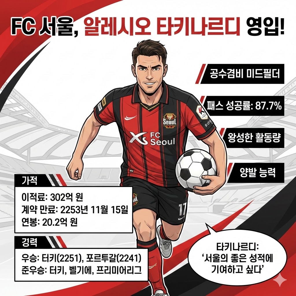 [302억 폭풍 영입] 타키나르디, 서울 핵Mid필더 등극!
